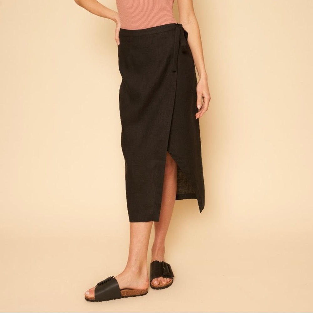 Whimsy + Row Valentina Wrap Skirt - Black - XS